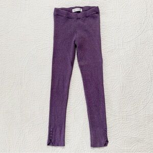 Zara Girls' Ribbed‎ Knit Leggings, Purple